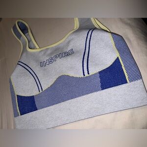Fabletics Blue and Gray Sports Bra for Active Performance
